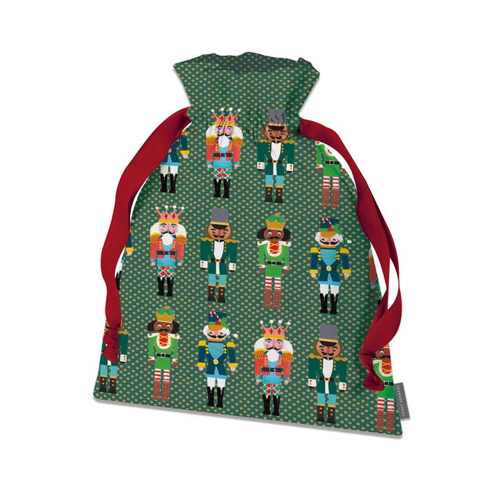 Penny Kennedy Ltd - Wholesale Gift bag - Christmas 2025 Reusable Gift Bag Eco Nutcracker Green1