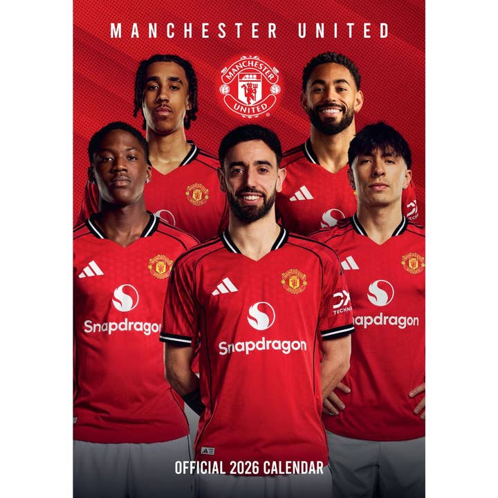 MANCHESTER UNITED FC 2026 A3 CALENDAR for wholesale by Danilo Promotions Ltd