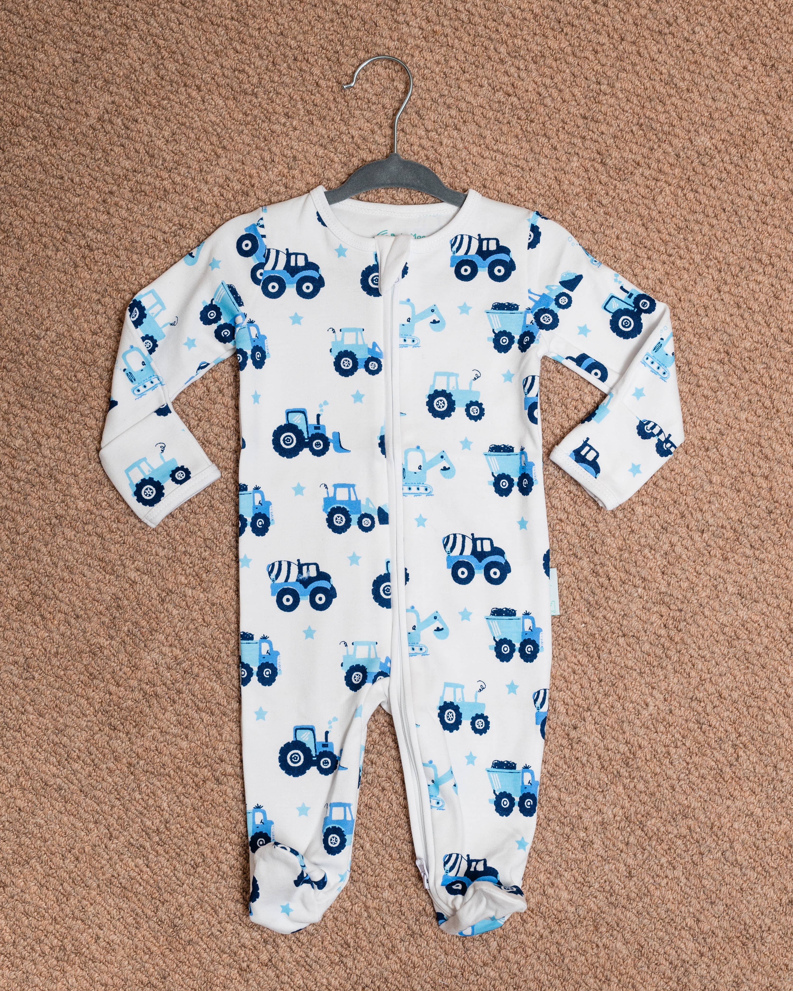 Camions Gigoteuse en coton bio avec motif véhicules en vente sur Faire5