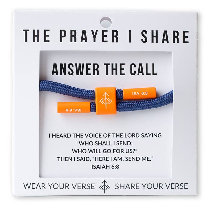 The Prayer I Share - Wholesale Woven/Braided Bracelet - Isaiah 6:8 Bible Verse Bracelet | Christian Athletes