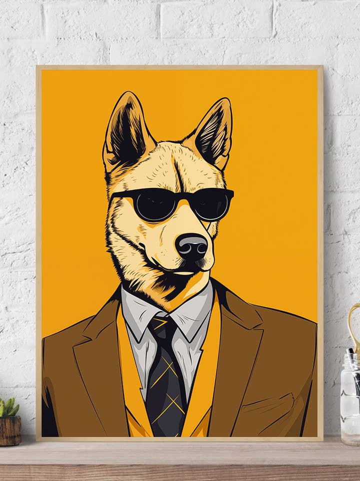 Impression murale sur toile Dog Suit pour la vente par Arttique - Artistry Canvas Prints