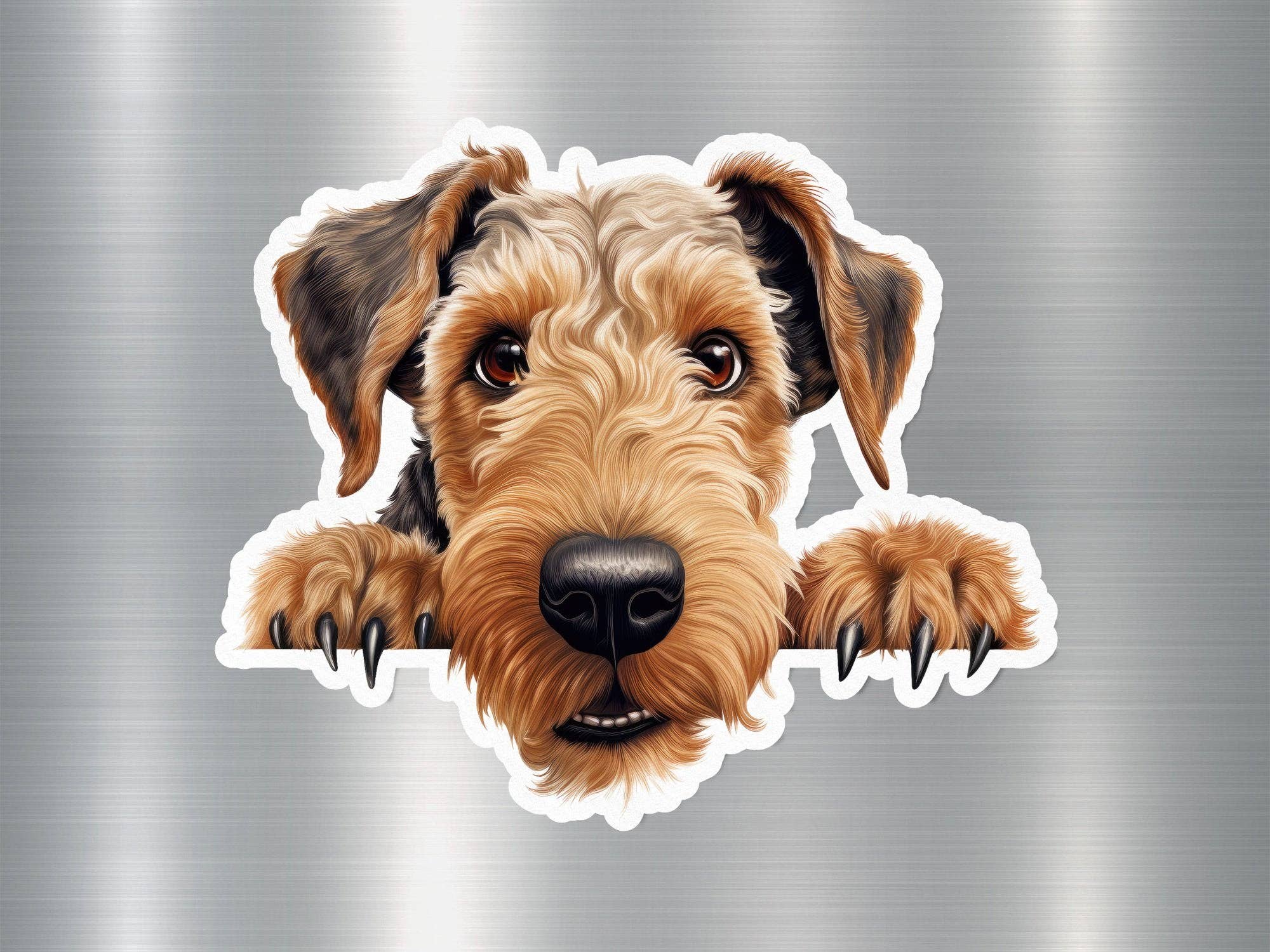 GraffMerch.com – wholesale Phone & laptop stickers – Airedale Terrier Charisma Dog Sticker0