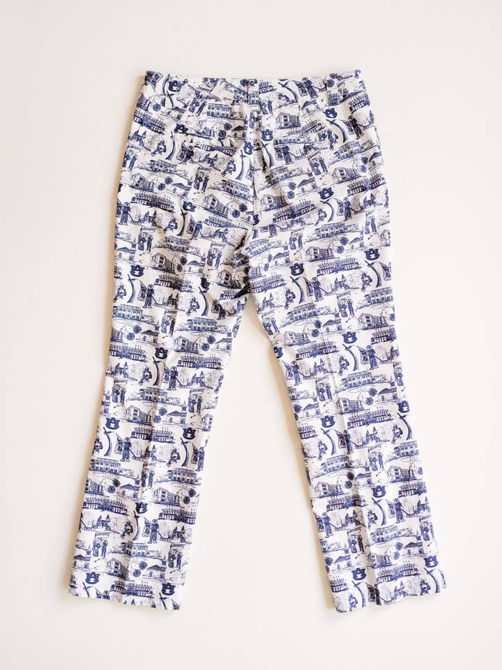 Pittypat's Clothing Co. - Wholesale Pants - Women's - Rutledge Kick-Flare Pant Auburn Navy & White