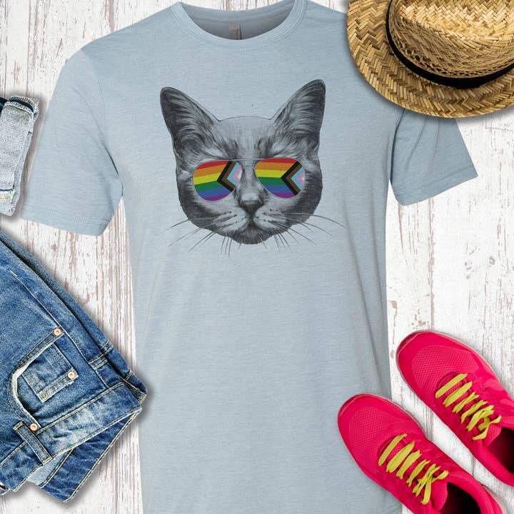 Pride Kitty Unisex Tee for wholesale by Bias & Bourbon