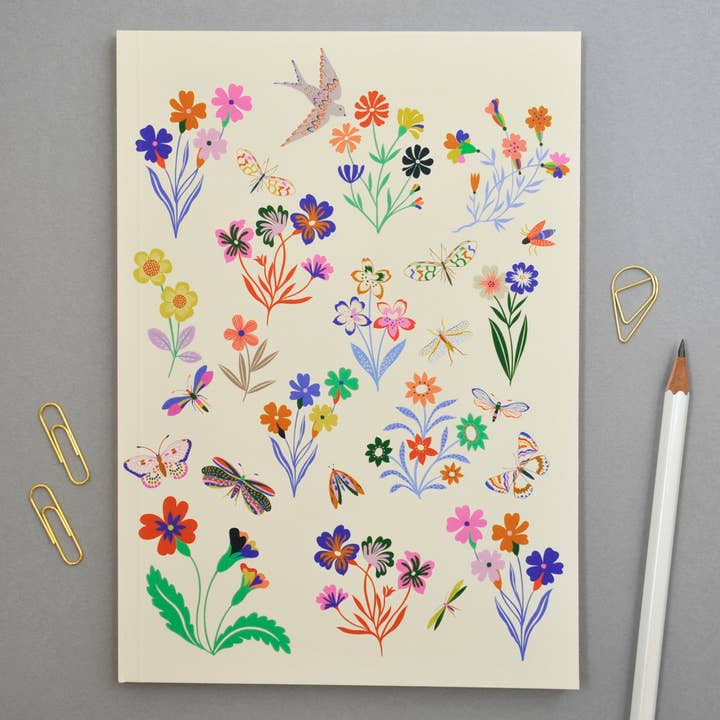 Birds & Butterflies Perfekt bundet A5 Notebook-gave for engroshandel hos Elvira.v.v.Designs