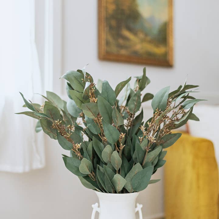 Artificial Seeded Eucalyptus Stems | 22" Stems for wholesale by Oh You're Lovely