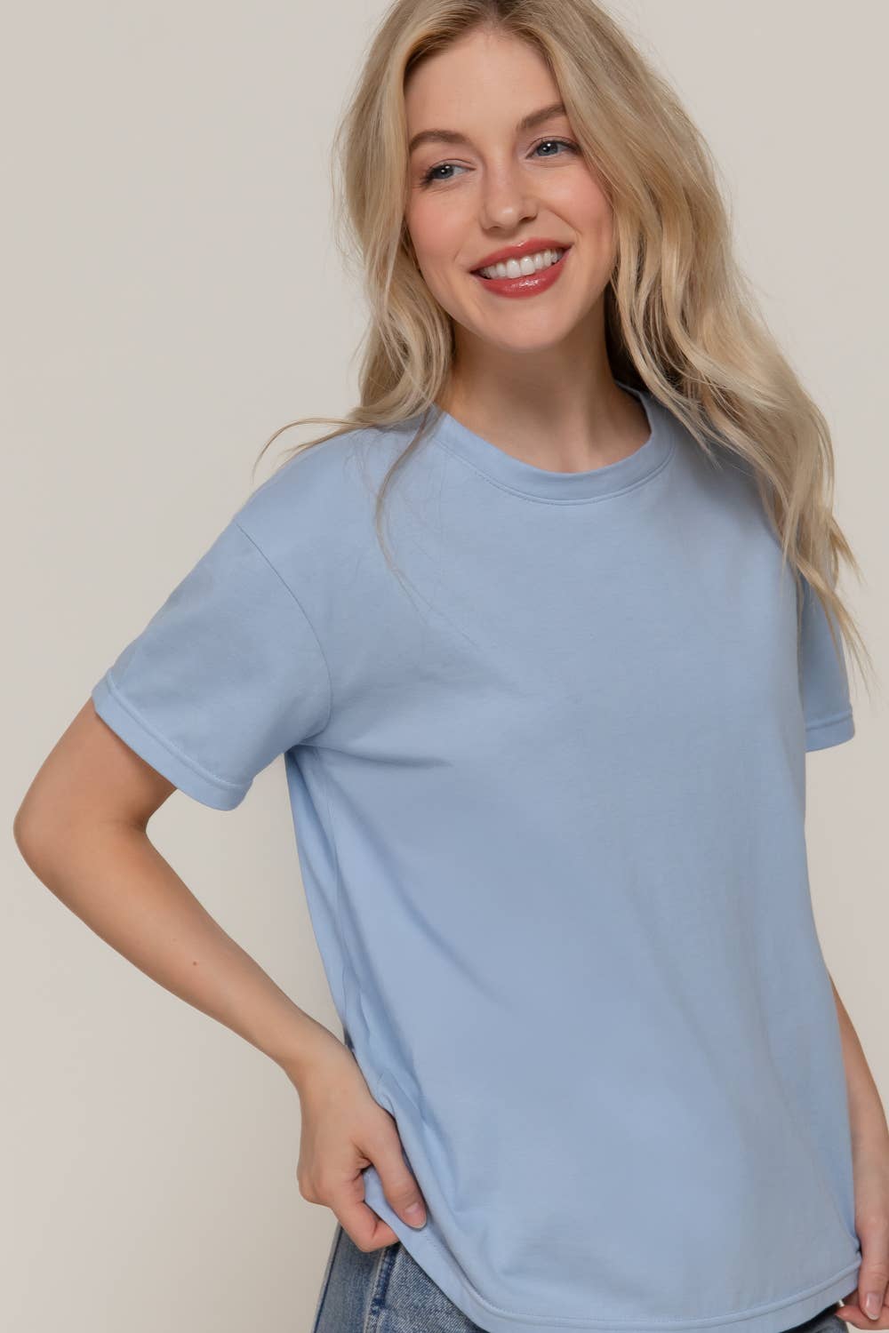 Active Basic | Active USA – wholesale Knit top – Women's – Short Sleeve Round Neck Tee44