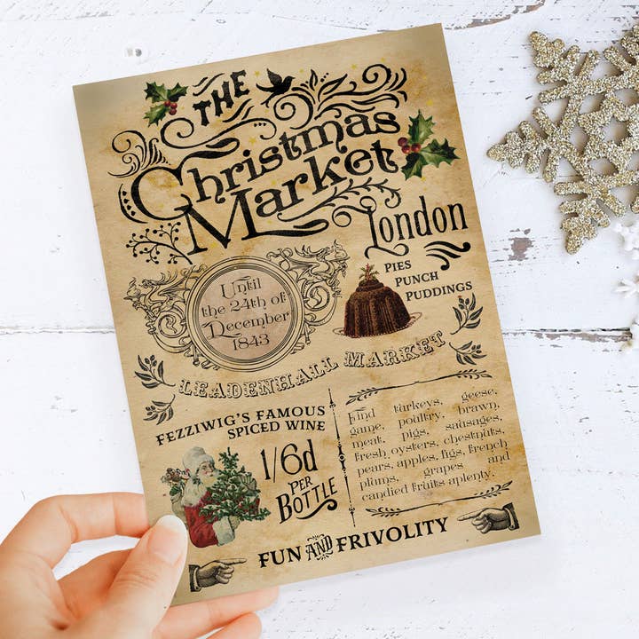 Victorian Christmas Art Print for wholesale by Literary Craft Parlour