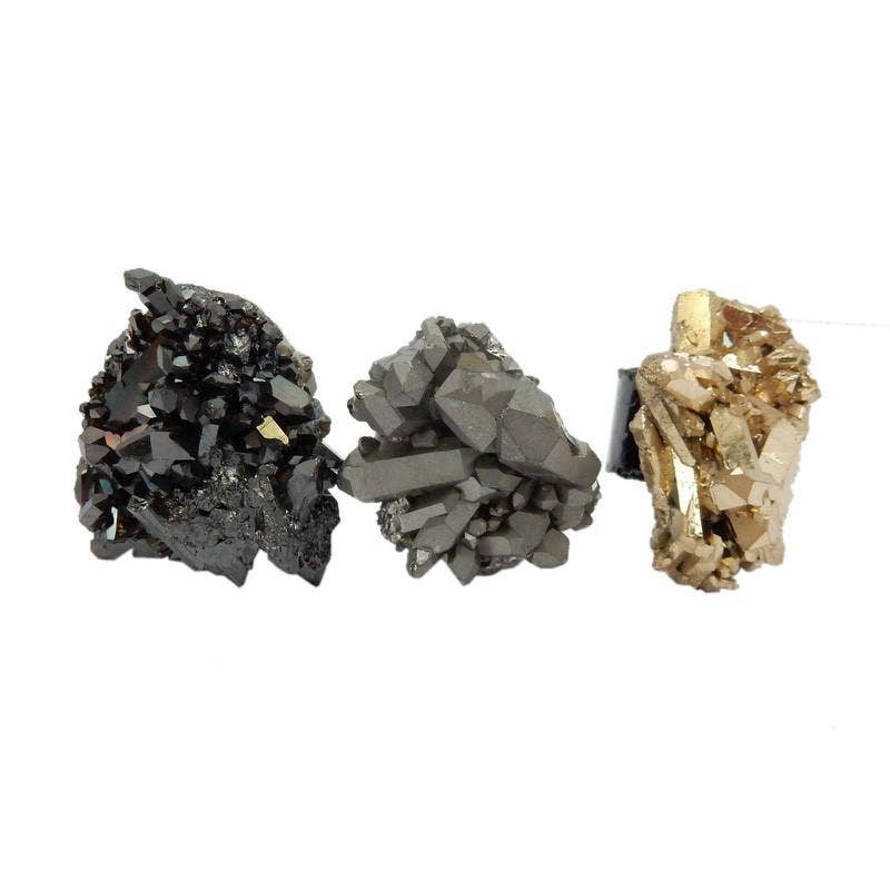 Rock Paradise - Vente Bague de cocktail/de cérémonie - Bague Crystal Point Cluster avec bracelet galvanisé2