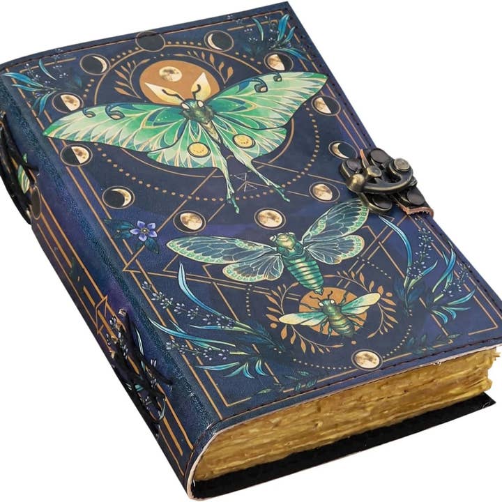 R K Handicrafts and Exporters - Wholesale Journal/Diary - Leather Journal Blank Vintage Notebook with Butterfly Print