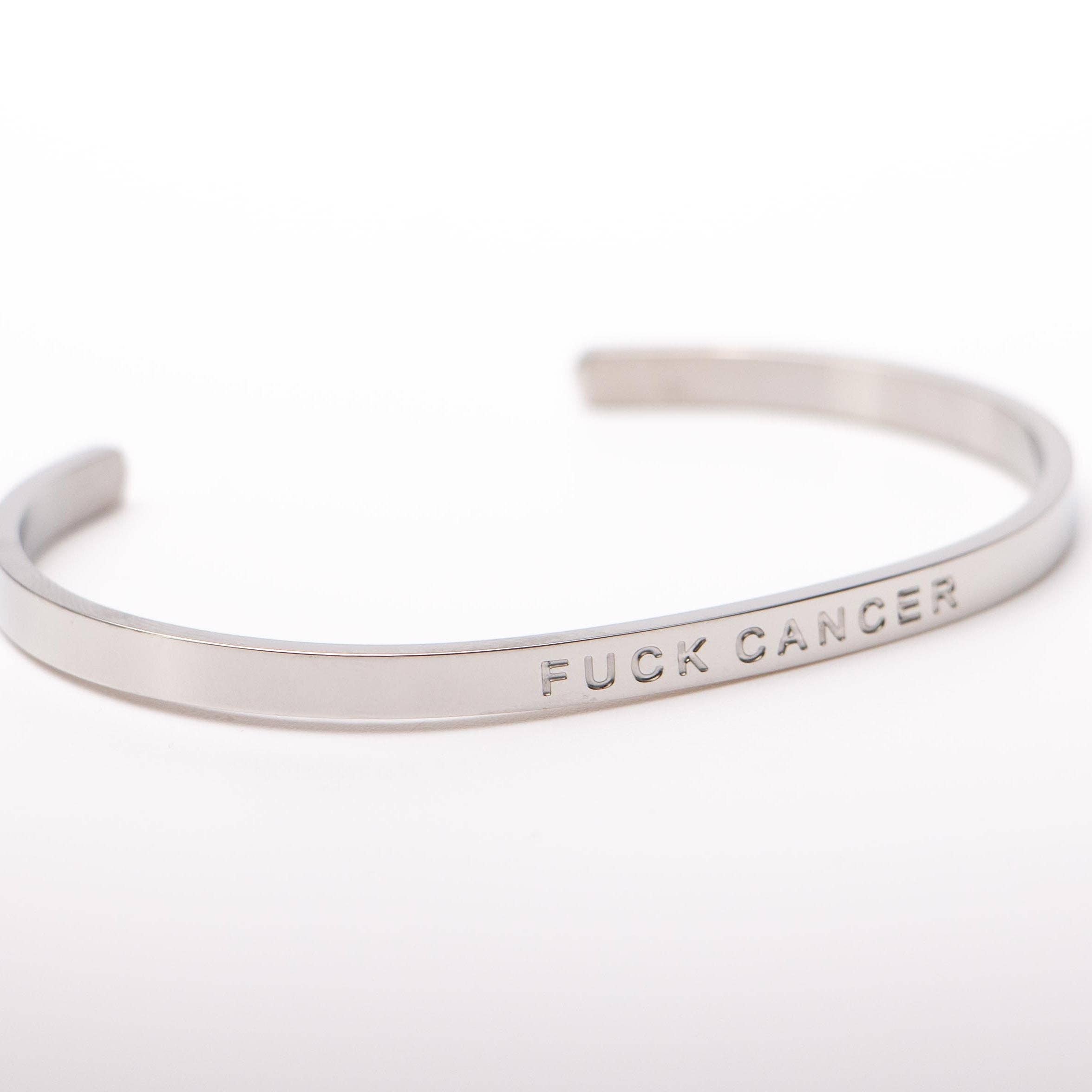 FIERCE ONE - Wholesale Cuff Bracelet - F$#K CANCER - Bangle1