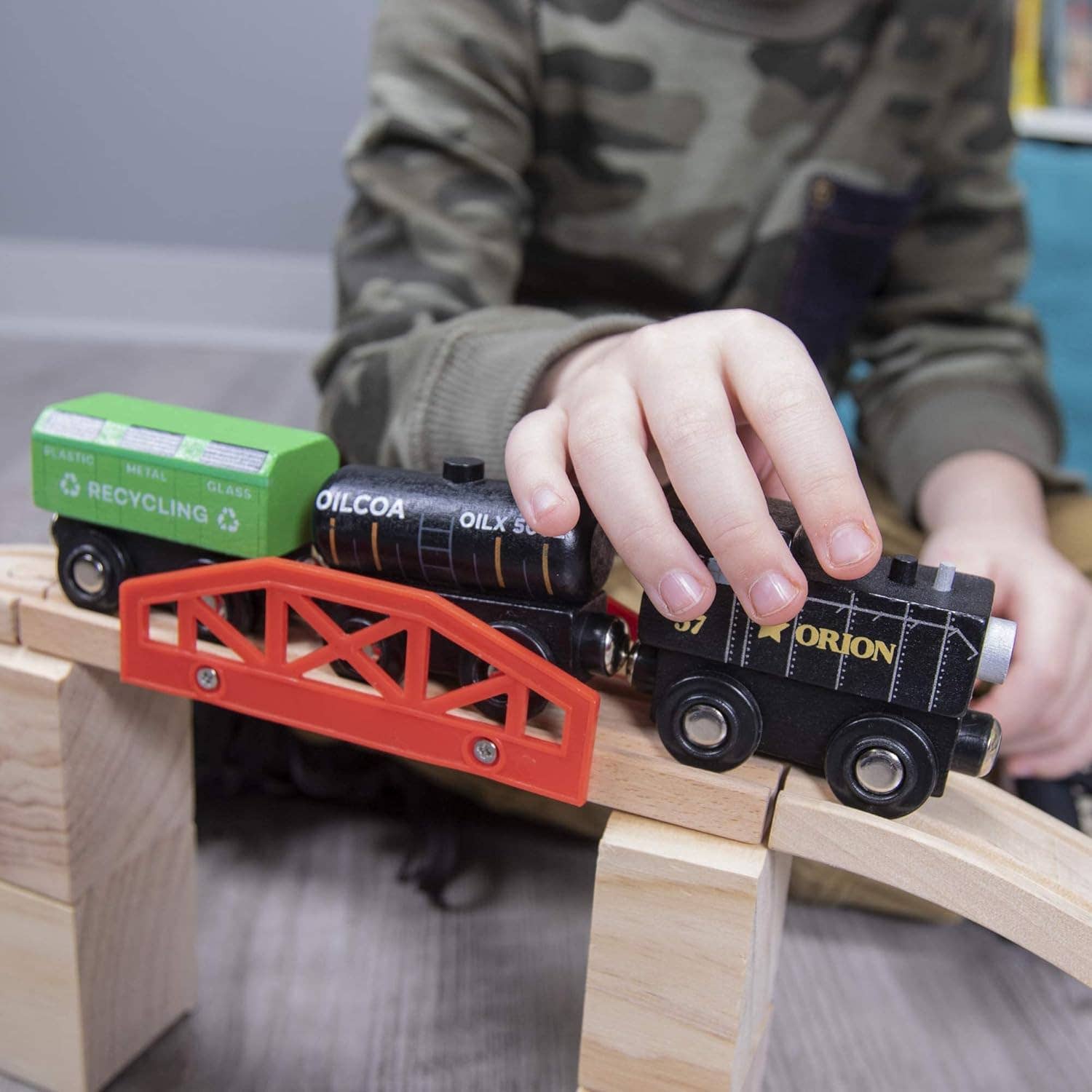 Chucklebox - Wholesale Wood Toy - Kids - Wooden Train Build-a-Bridge Starter Set2