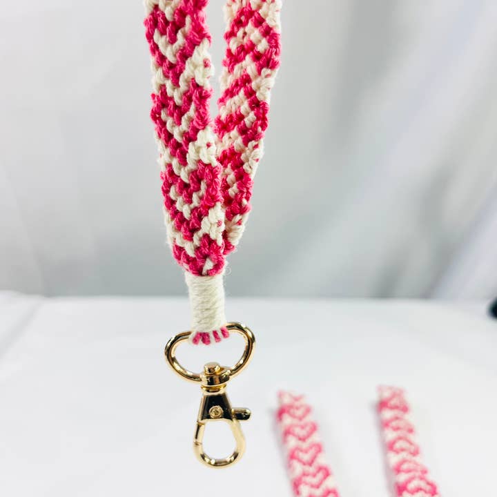 MKay Style - Wholesale Keychain – Women's - Pink Heart Wristlet Keychain, Valentine Wristlet Keychain3