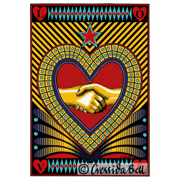 Cressida Bell - Wholesale Valentine's Day Card - Hearts & Hands Greetings Card1