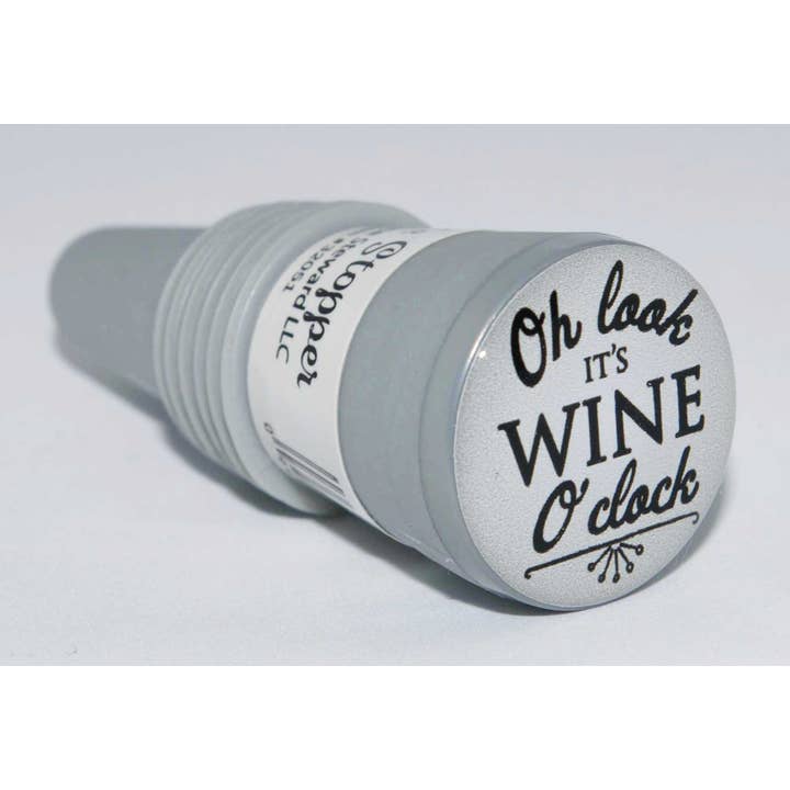 The Wine Steward LLC - Wholesale Wine stopper - Oh Look it's Wine O'clock Bottle Stopper1
