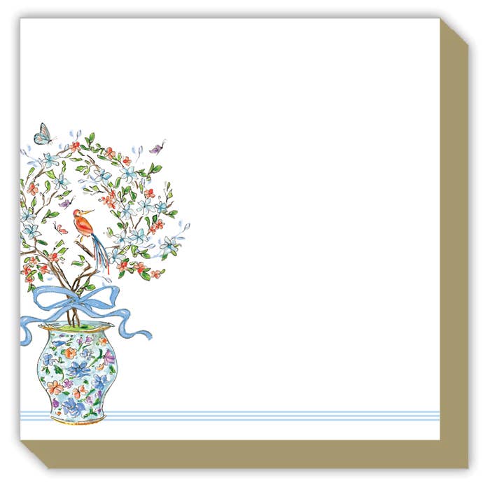 Bloc de notas Blue Enchanted Garden Topiary Luxe para venta al por mayor de RosanneBeck Collections