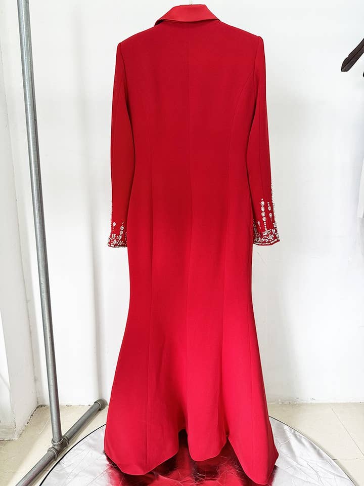 Productseeker - Wholesale Gown - Women's - DR0175L Beaded Collar Fishtail: Evening Chic