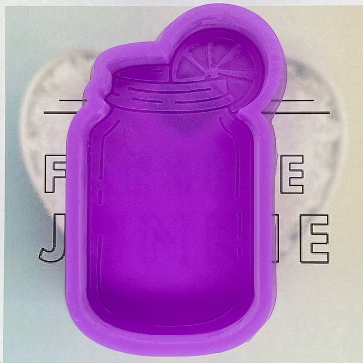 Mason Jar with Fruit Slice Freshie Mold for wholesale by The Freshie Junkie, LLC