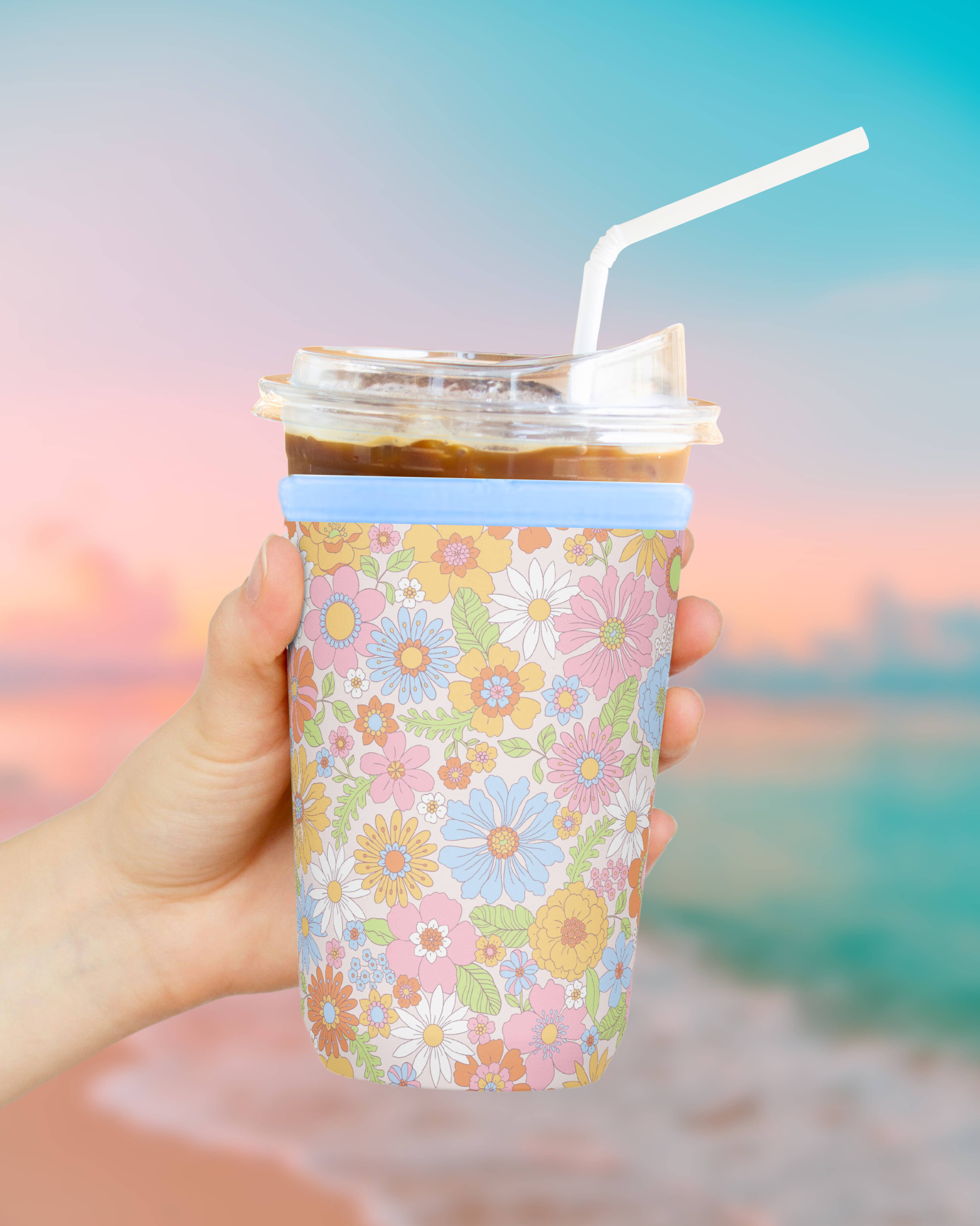 Electric Feels Company - Wholesale Drink Huggers & Koozies - Floral | Neoprene Cup Sleeve