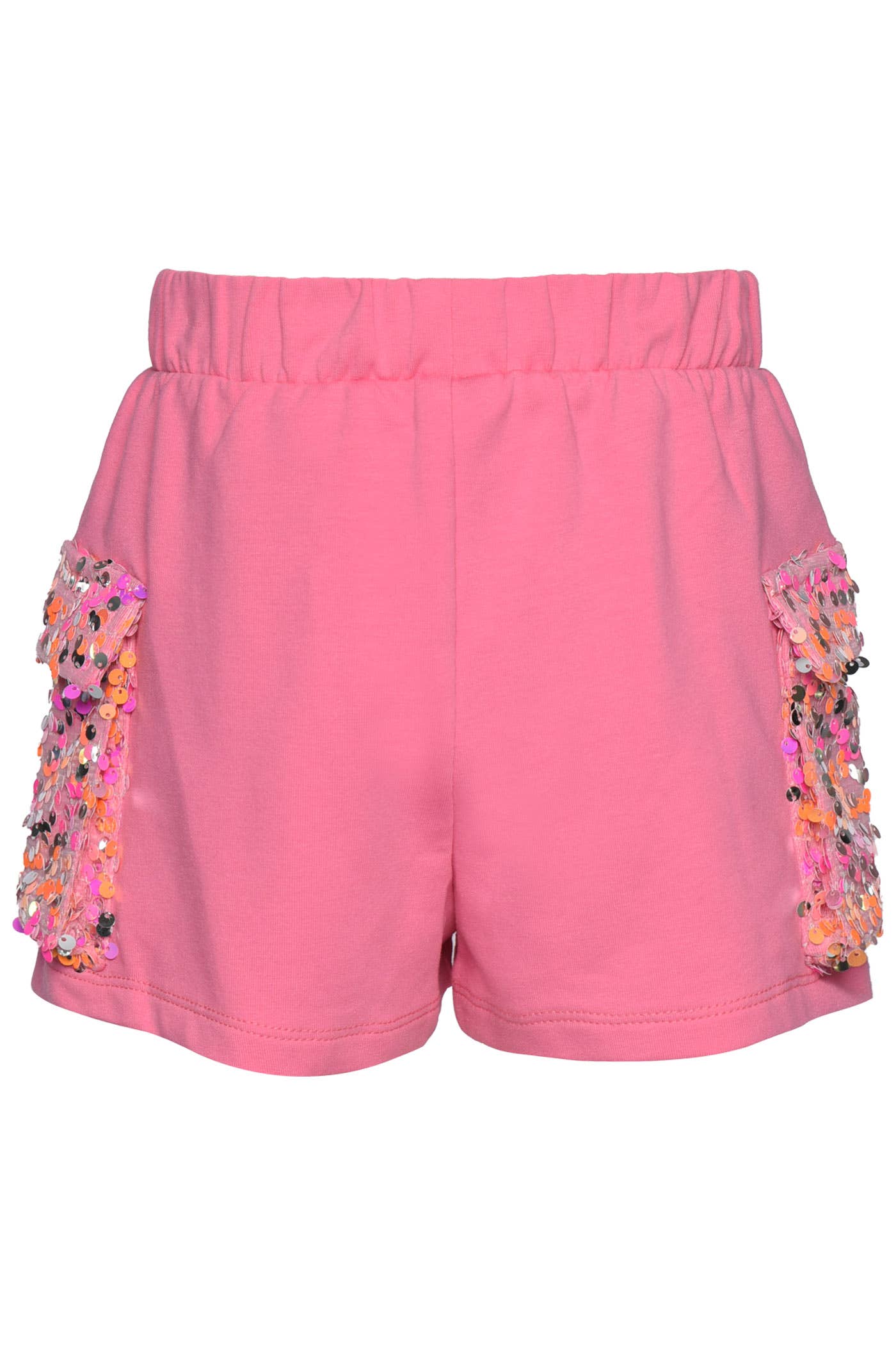 PINK MULTI SHORTS W/ SEQUIN POCKET DETAIL for wholesale on Faire1