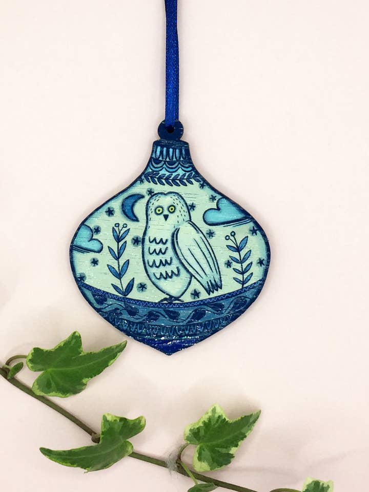Décoration en bois de hibou pour la vente par Su Owen