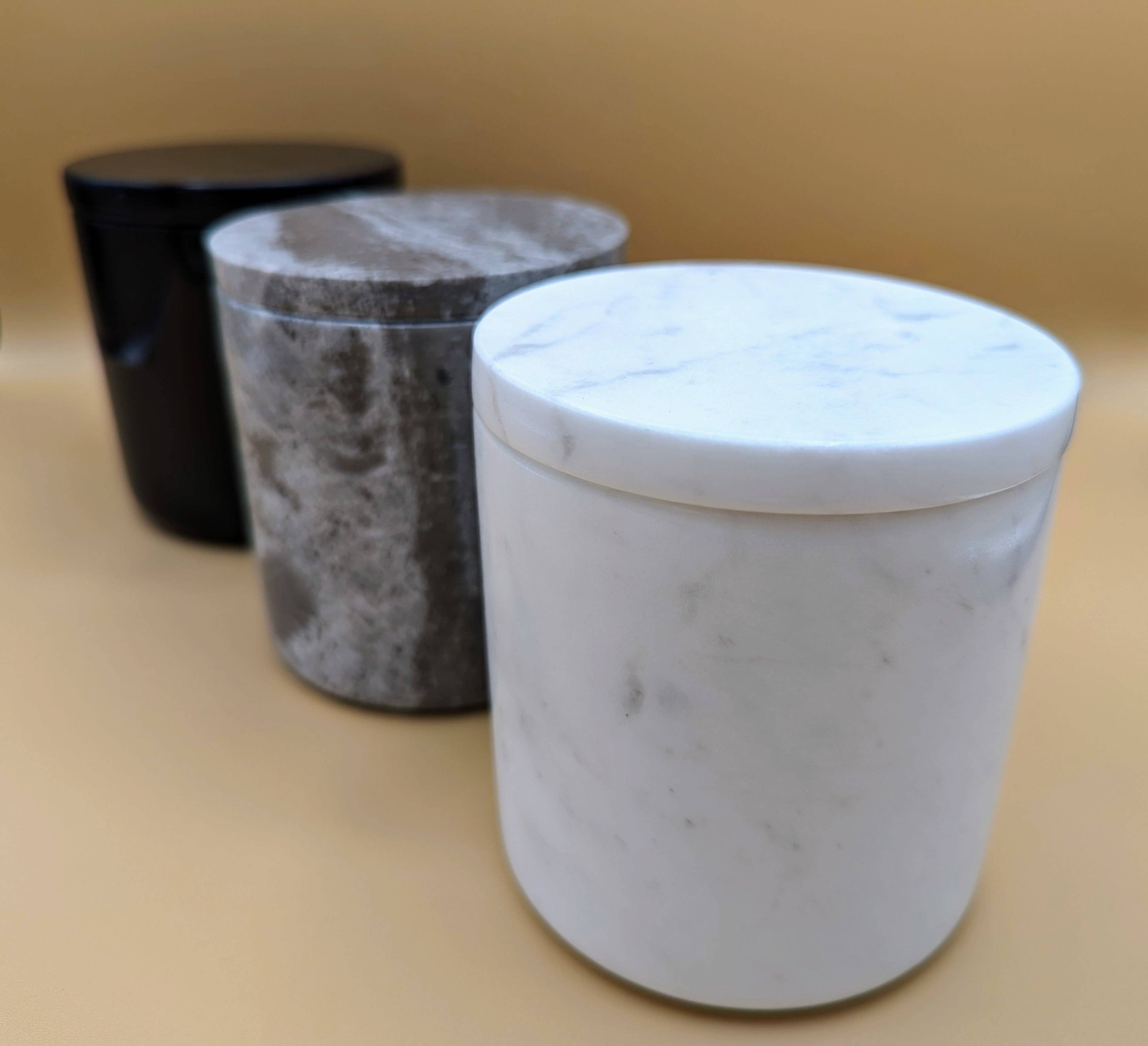 George Jack Candle Co - Wholesale Jar/Filled Candle - White Marble Candle1