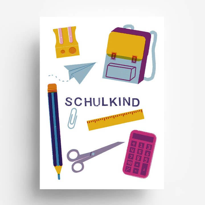 School Utensils Postcard DIN A6 for wholesale by jungwiealt