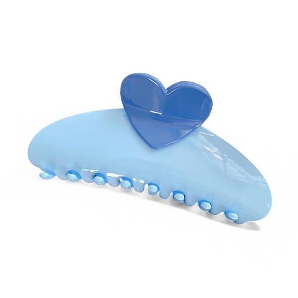 Lange Hart Klauwclip in Lichtblauw voor wholesale door Last True Angel