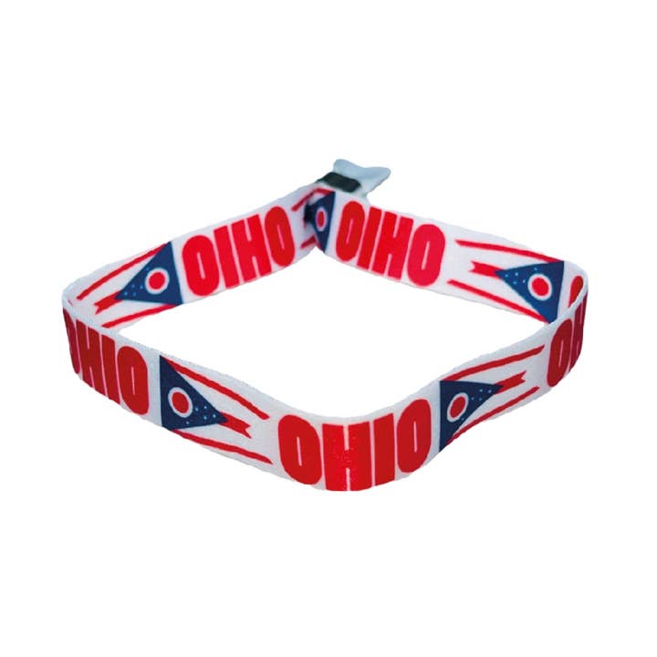 Pulseira Tecido – Bandeira do Estado de Ohio – EUA – P1979 por atacado de Worldwide Souvenirs