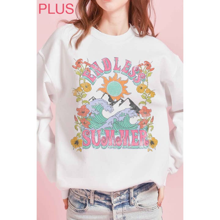 A. BLUSH CO - Wholesale Graphic Sweatshirt - Women's - PLUS SIZE - ENDLESS SUMMER Graphic Sweatshirt1