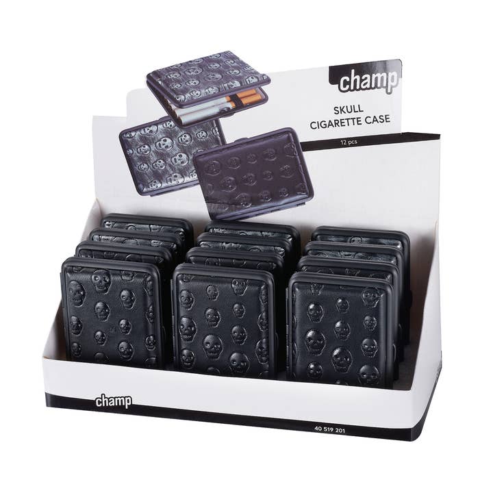 Champ by Polyflame - Vente Étui à cigarettes - Étui à cigarettes gravure têtes de mort x120