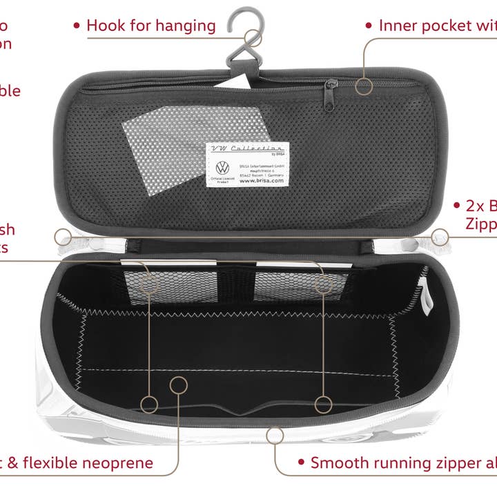 VW Collection by BRISA - Wholesale Toiletry Bag - Women's - VW Bus Travel Office Outdoor Toiletry Bag Case – Pink(L)2