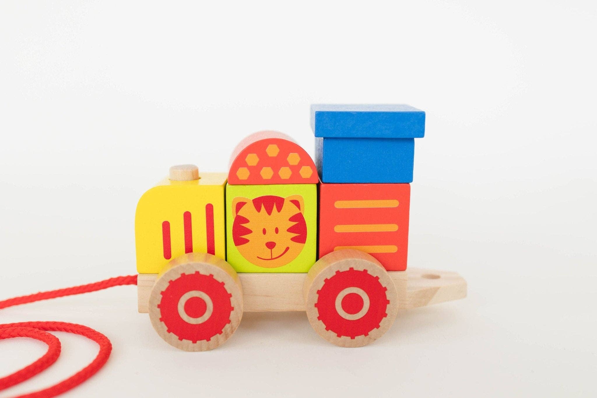 Spirit 'N Sprout - Wholesale Wood Toy - Kids - Farm Wooden Train Set for Kids - Pull Along Stacking Train14