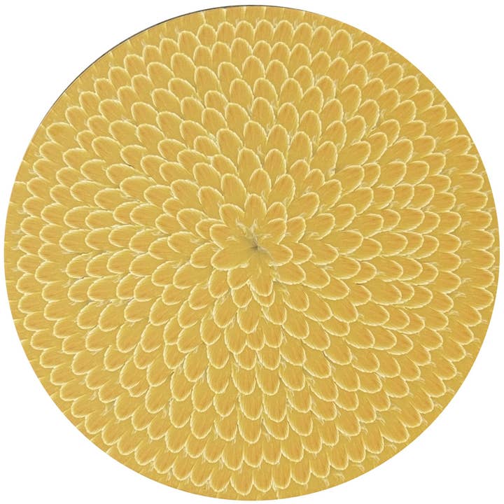Placemat/ Coaster, Feathers (Canary) for wholesale by Tisch New York