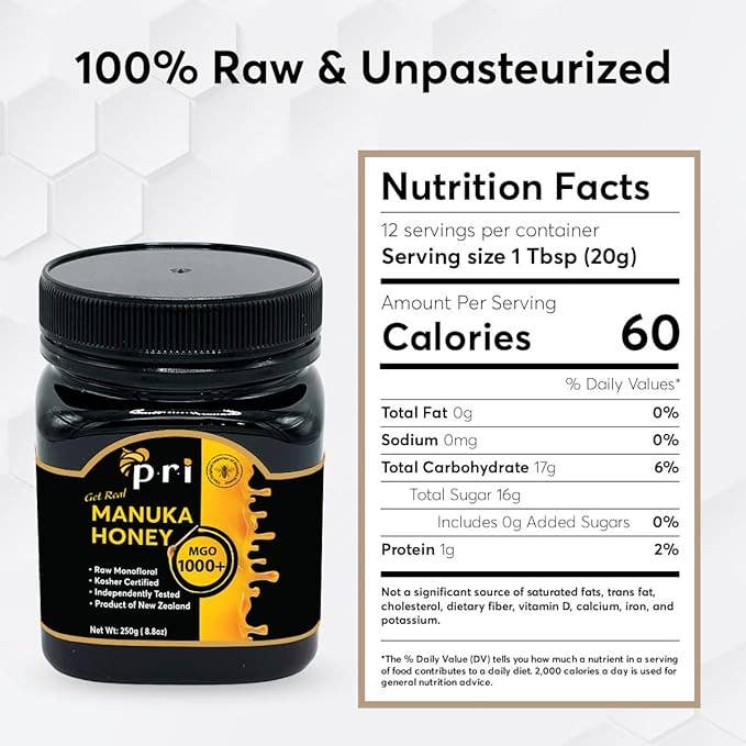Pacific Resources – wholesale Honey – Raw Manuka Honey MGO 1000+ 8.8 oz1