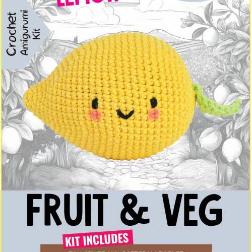 Creative World of Crafts – Engroshandel Strikke-/hækleartikler – Knitty Critters - Pouch Pals - Frugt & Grønt - Citron