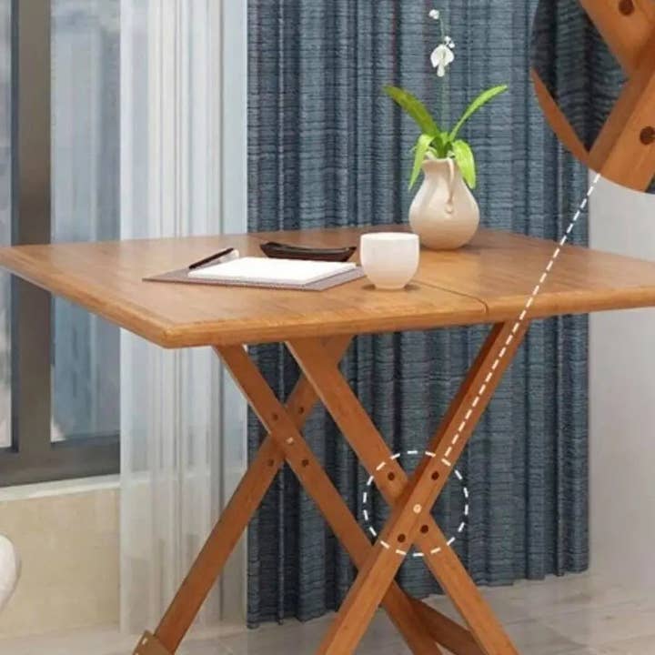 everythingbamboo - Wholesale Patio table - Bamboo Wooden Table Square Or Round Foldable Dining Study Picnic In or Outdoor竹桌4