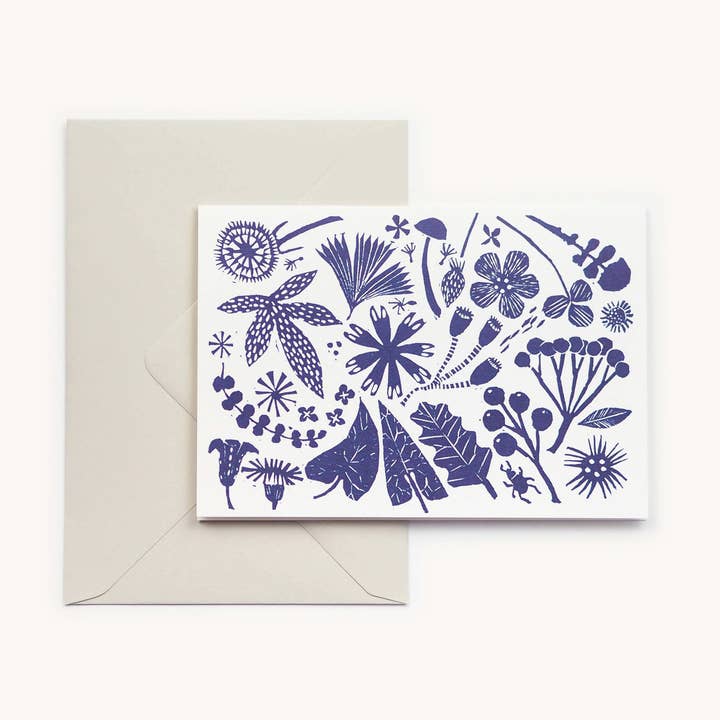 Kort med vilda blå blommor för wholesale av Hadley