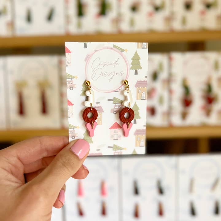 Cascade Designs - Wholesale Dangle Earrings - The Joy | Holiday Clay Earrings3