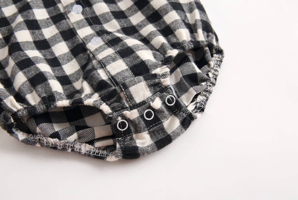 MyKids-USA® - Wholesale Button Down Shirt - Kids - Baby Boy Plaid Pattern Buttoned Shirt With Pockets Long Sleeve bodysuit In Autumn12