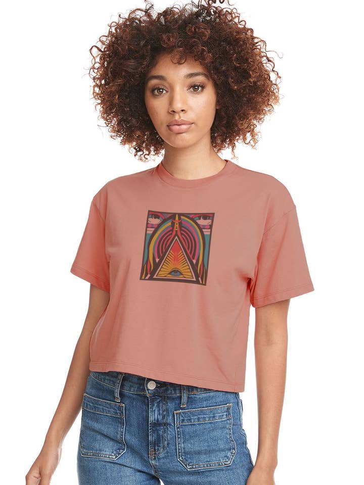 Crop T-Shirt Eye of the World for wholesale by Into Sunrise