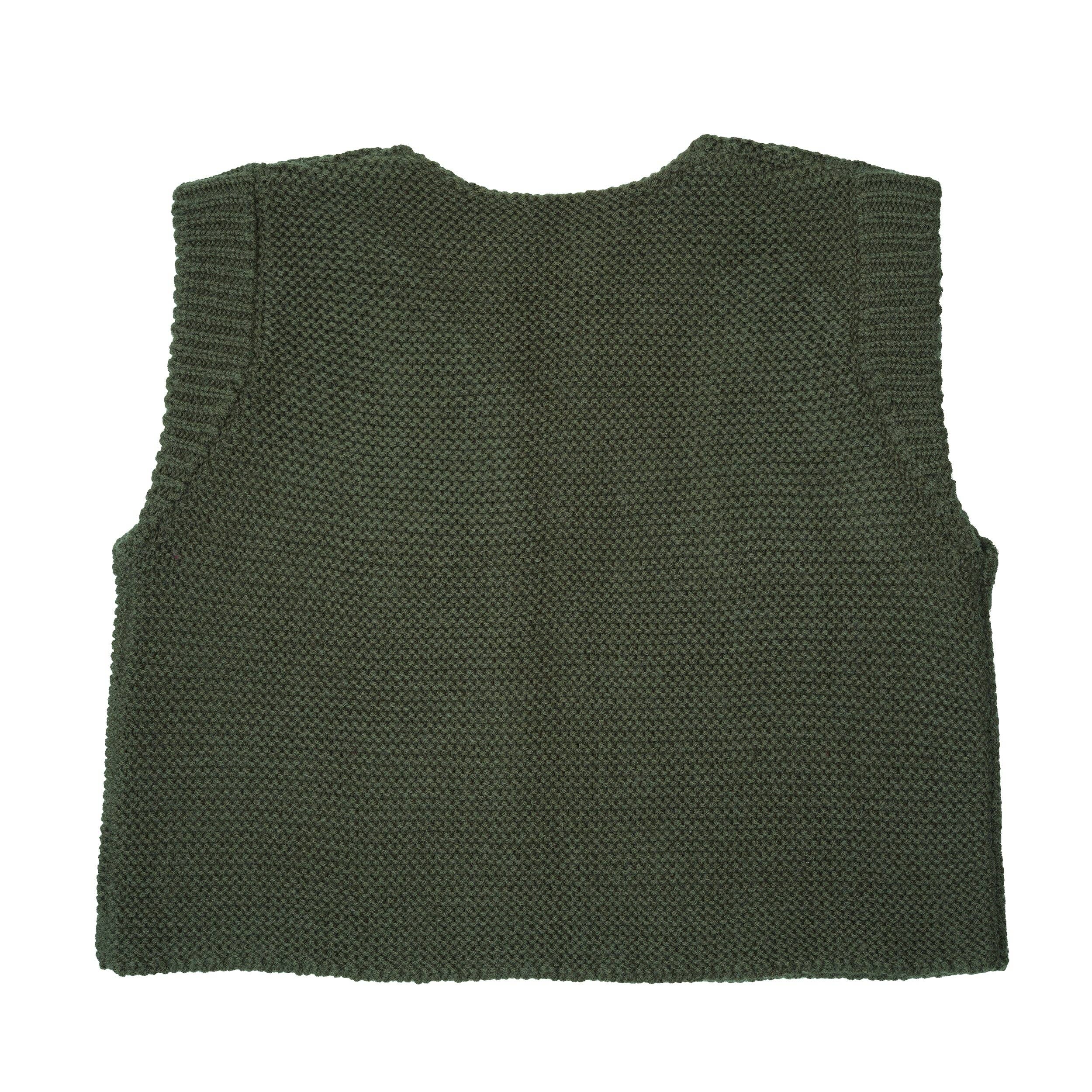 Somerville Scarves – wholesale Outerwear Vest - Women’s – Khaki Merino Knitted Waistcoat0