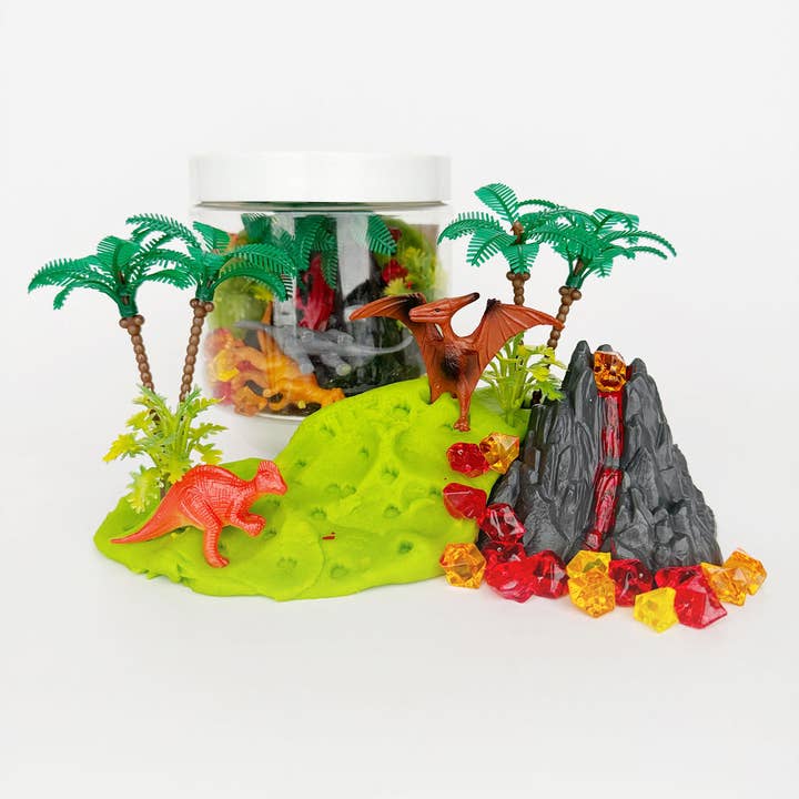 Earth Grown KidDoughs (KidDoughs by EGKD) - Wholesale Putty/Slime - Kids - Dinosaur Volcano (Watersmellon) Dough-To-Go