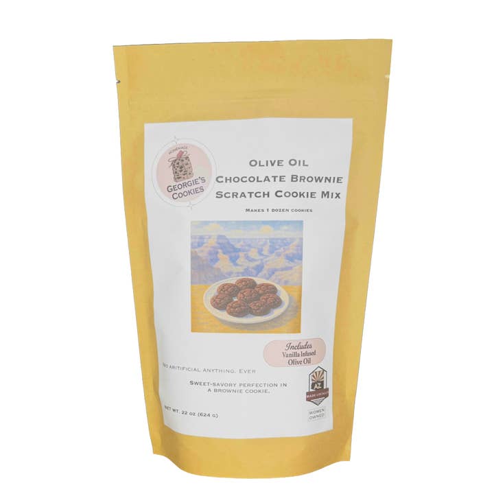 Olive Oil Chocolate Brownie Cookie Mix w/ Olive Oil Included for wholesale by Georgie's Cookies Scratch Cookie Mixes w/ Olive Oil
