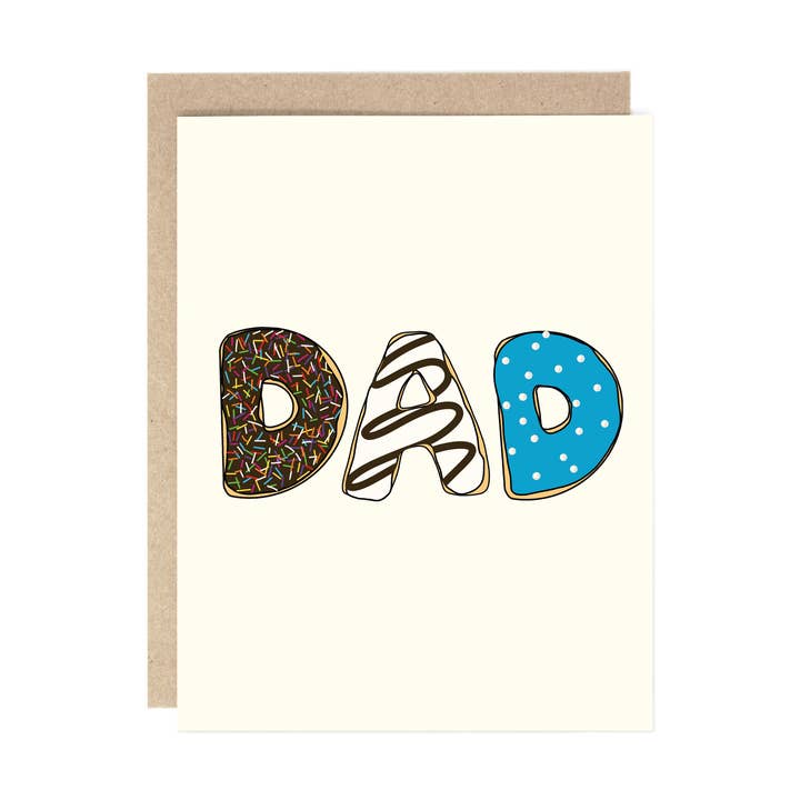 Dad Donuts Father's Day Card for wholesale by Drawn Goods