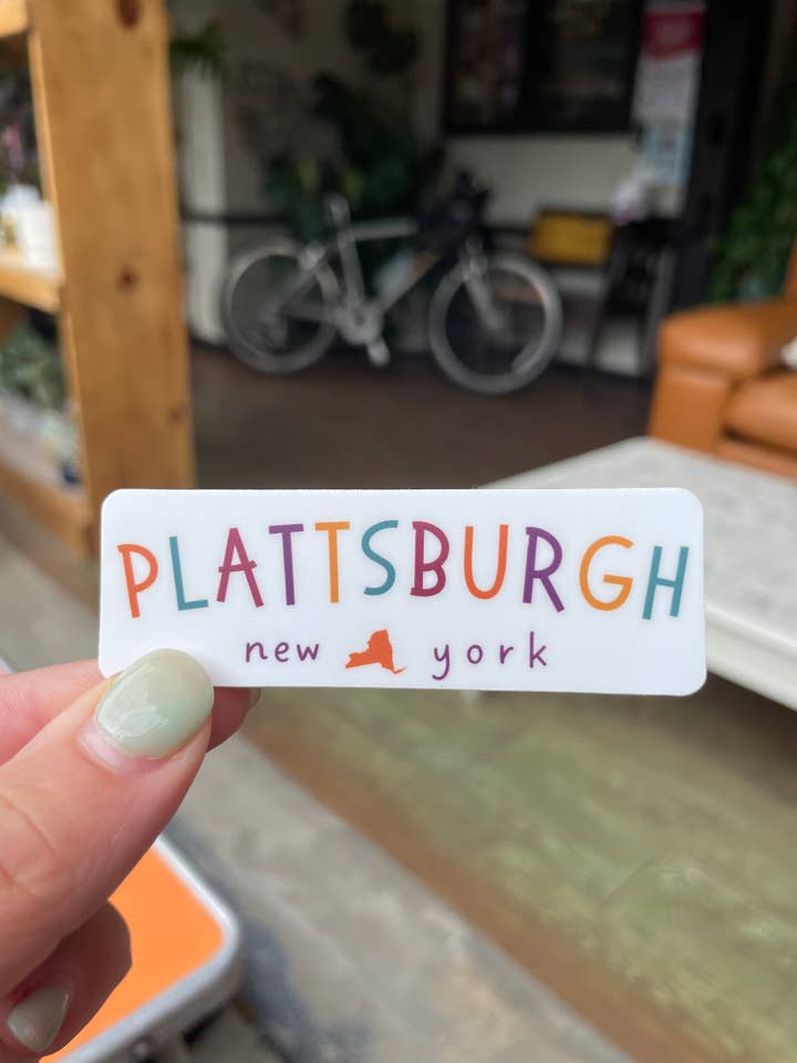 Adhesivo para botella de agua de Nueva York, regalo de SUNY Plattsburgh para venta al por mayor de Just Wandering Co.