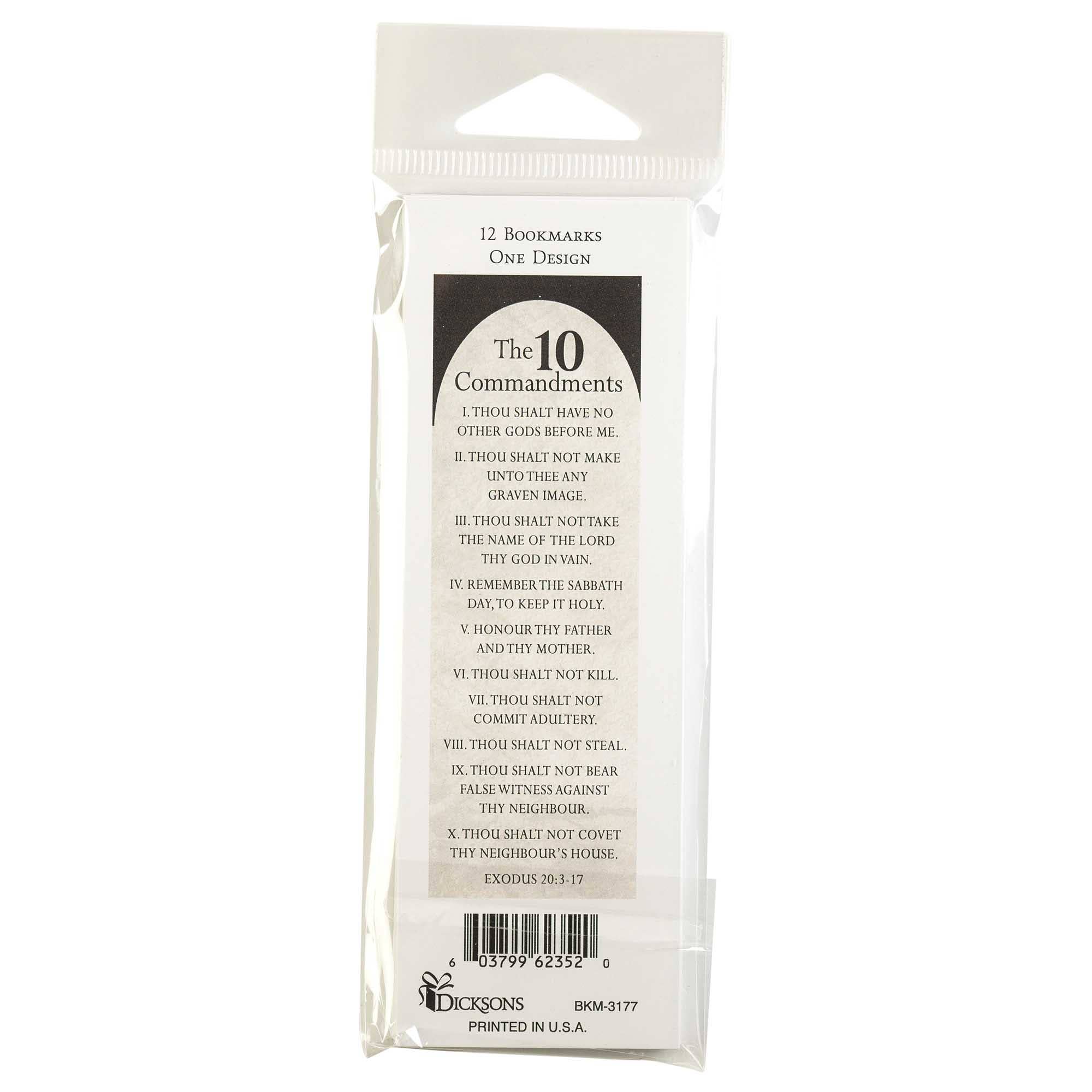 Dicksons - Wholesale Bookmark - Bookmark 10 Commandments 2x6 12-Pack1
