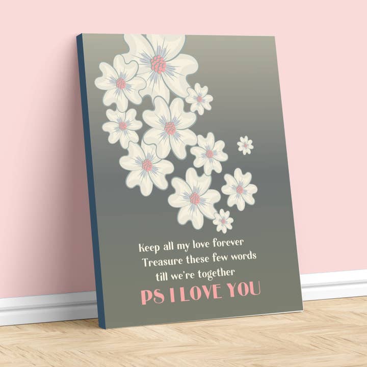 Song Lyrics Art – Engroshandel Kunsttryk – PS I Love You af Beatles - Musikmemorabilia Love Song Art5