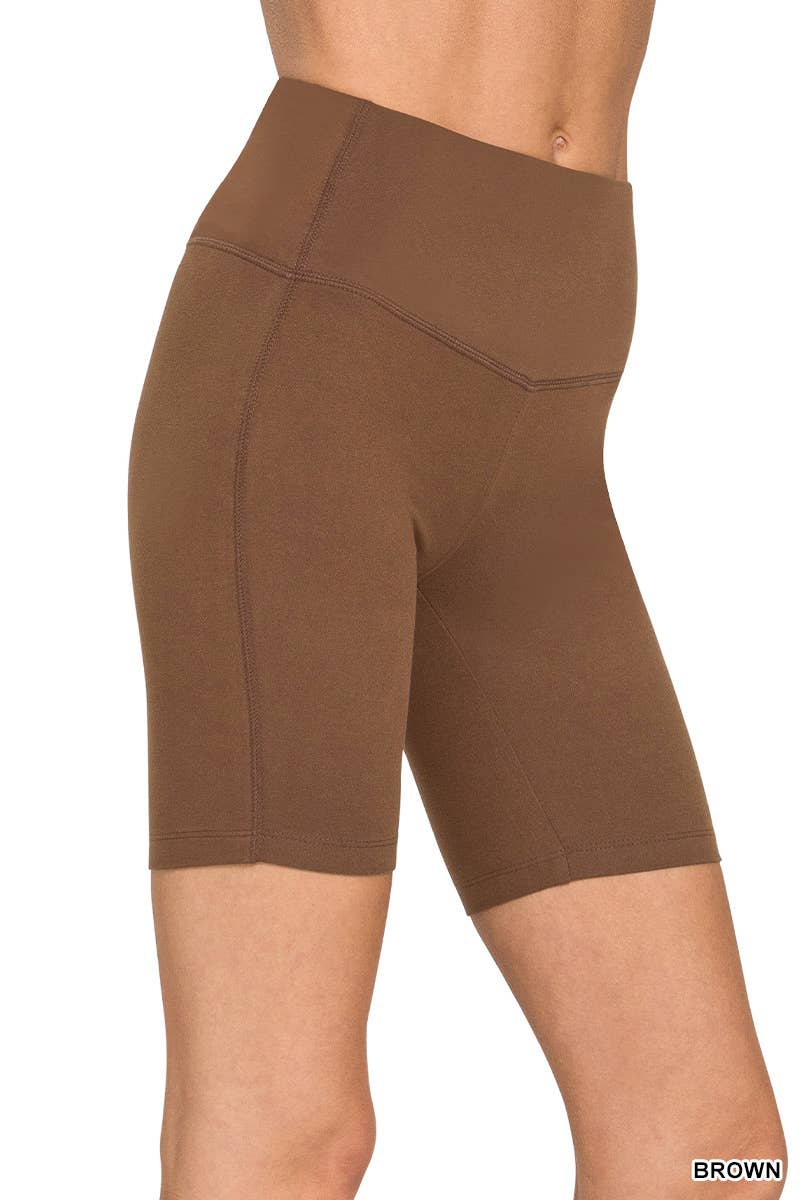 42POPS - Wholesale Athletic Shorts - Women's - ",,..._ Microfiber Wide Waistband Biker Shorts7