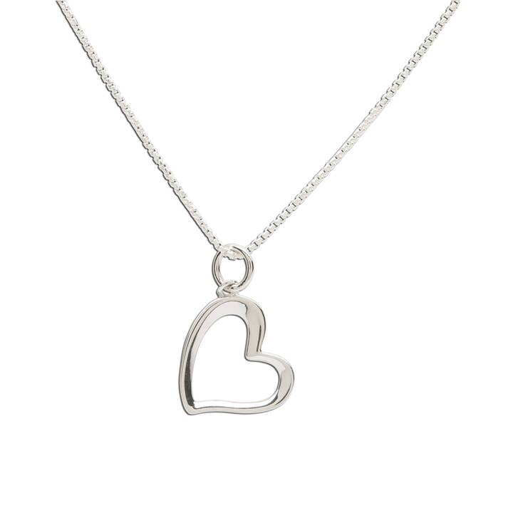 Collier en forme de cœur impertinent en argent sterling pour cadeau de Saint-Valentin pour la vente par Cherished Moments